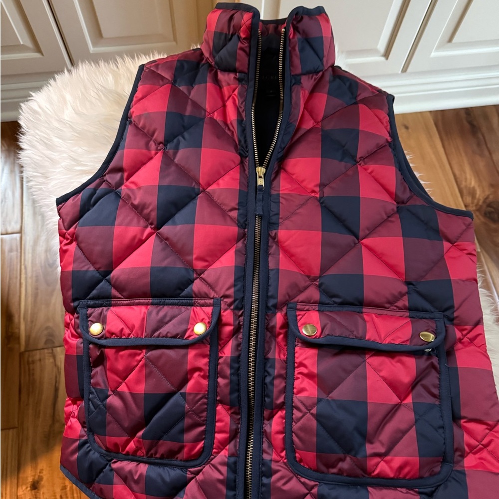Red and Navy, J. Crew Excursion Vest.